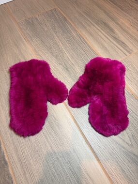 Surell 100% Rex Rabbit Fur Mittens